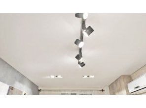 Монтаж потолка в офисе 15 м2 с использованием пленки VIPCEILING серии MONLANGE M9001 (3.25)