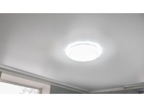 Монтаж потолка в гостиной 20 м2 с использованием пленки VIPCEILING серии MONLANGE M9001 (3.50)