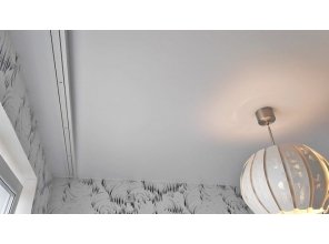 Монтаж потолка на кухне 8 м2 с использованием пленки VIPCEILING серии MONLANGE M9001 (3.25)