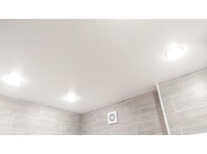 Монтаж потолка в ванной 3 м2 с использованием пленки VIPCEILING серии MONLANGE M9001 (2.15)