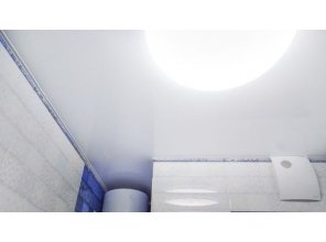 Монтаж потолка в ванной 2 м2 с использованием пленки VIPCEILING серии MONLANGE L9001 (1.65)