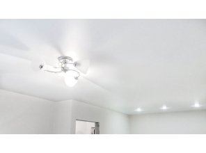 Монтаж потолка в гостиной 17 м2 с использованием пленки VIPCEILING серии MONLANGE S9020 (3.25)