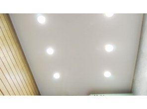 Монтаж потолка в ванной 2 м2 с использованием пленки VIPCEILING серии MONLANGE M9001 (2.15)