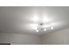 Монтаж потолка для зала 17 м2 с использованием пленки VIPCEILING серии MONLANGE M9001 (3.80)