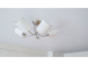 Монтаж потолка для зала 19 м2 с использованием пленки VIPCEILING серии MONLANGE M9001 (3.80)