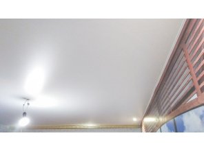 Монтаж потолка для зала 13 м2 с использованием пленки VIPCEILING серии MONLANGE S9020 (3.25)