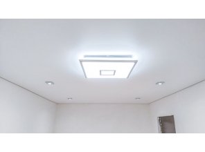 Монтаж потолка в спальне 15 м2 с использованием пленки VIPCEILING серии MONLANGE M9001 (2.60)