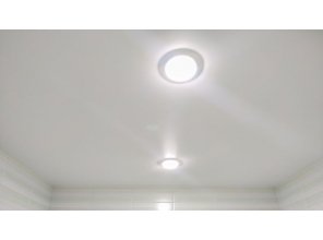 Монтаж потолка в ванной 3 м2 с использованием пленки VIPCEILING серии MONLANGE M9001 (2.15)