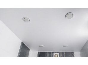 Монтаж потолка в ванной 4 м2 с использованием пленки VIPCEILING серии MONLANGE M9001 (2.15)