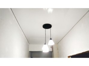 Монтаж потолка в прихожей 6 м2 с использованием пленки VIPCEILING серии MONLANGE L9001 (2.15)