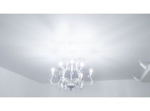 Монтаж потолка в гостиной 12 м2 с использованием пленки VIPCEILING серии MONLANGE S9020 (3.50)