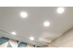Монтаж потолка в ванной 3 м2 с использованием пленки VIPCEILING серии MONLANGE S9020 (3.50)