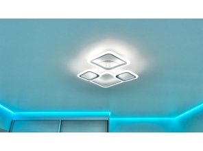 Монтаж потолка в спальне 10 м2 с использованием пленки VIPCEILING серии MONLANGE S9020 (3.25)