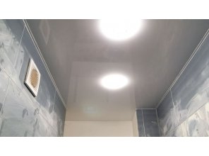 Монтаж потолка в ванной 2 м2 с использованием пленки VIPCEILING серии MONLANGE L9001 (1.40)