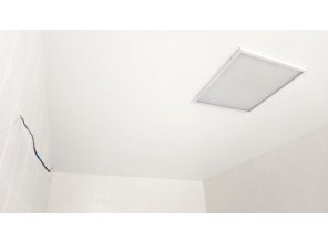 Монтаж потолка в офисе 16 м2 с использованием пленки VIPCEILING серии MONLANGE M9001 (3.50)