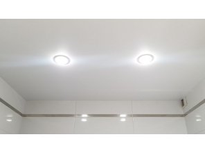 Монтаж потолка в ванной 3 м2 с использованием пленки VIPCEILING серии MONLANGE S9020 (2.15)