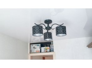 Монтаж потолка на кухне 6 м2 с использованием пленки VIPCEILING серии MONLANGE L9001 (2.60)