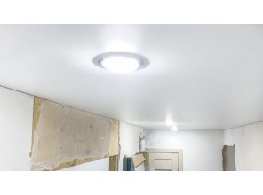 Монтаж потолка в коридоре 9 м2 с использованием пленки VIPCEILING серии MONLANGE M9001 (3.25)