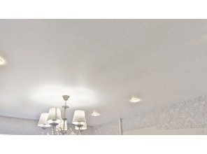 Монтаж потолка на кухне 11 м2 с использованием пленки VIPCEILING серии MONLANGE S9020 (3.50)