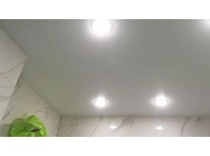 Монтаж потолка в ванной 4 м2 с использованием пленки VIPCEILING серии MONLANGE S9020 (2.15)