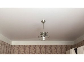Монтаж потолка в спальне 17 м2 с использованием пленки VIPCEILING серии MONLANGE S9020 (3.50)