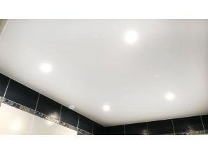 Монтаж потолка в ванную 6 м2 с использованием пленки VIPCEILING серии MONLANGE M9001 (2.15)