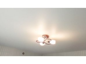 Бесшовный матовый натяжной потолок на кухню 11,3 м2