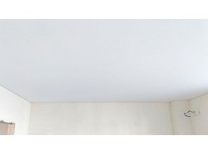 Бесшовный матовый натяжной потолок для зала 19,6 м2