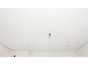 Бесшовный матовый натяжной потолок на кухню 13,2 м2