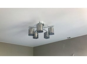 Монтаж потолка на кухне 14 м2 с использованием пленки VIPCEILING серии MONLANGE M9001 (3.80)