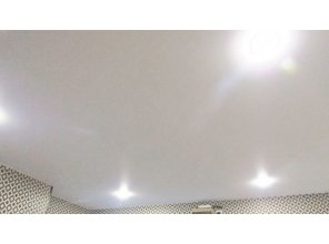 Матовый натяжной потолок в прихожей 9,8 м2