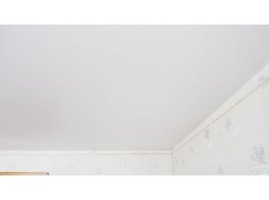 Бесшовный сатиновый натяжной потолок для зала 17,7 м2