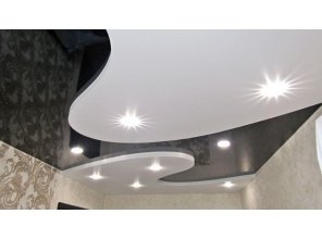 Многоуровневый натяжной потолок в квартиру 35,5 м2