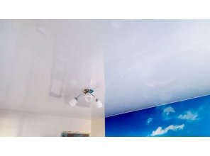 Монтаж потолка в детской 12 м2 с использованием пленки VIPCEILING серии MONLANGE L9001 (3.25)