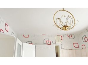 Бесшовный сатиновый натяжной потолок на кухню 6,2 м2