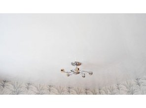 Бесшовный глянцевый натяжной потолок в спальню 9,9 м2