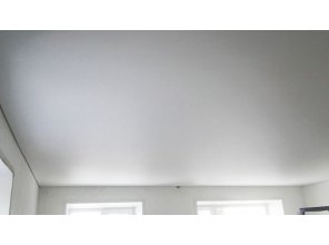 Бесшовный матовый натяжной потолок для зала 32,3 м2