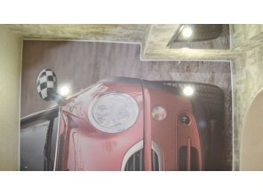 Матовый натяжной потолок 3,4 м2 в коридор с фотопечатью