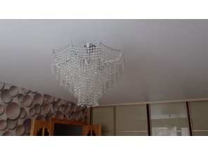 Монтаж потолка в спальне 15 м2 с использованием пленки VIPCEILING серии MONLANGE M9001 (3.25)