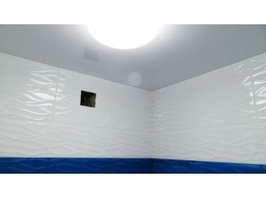 Монтаж потолка в ванной 4 м2 с использованием пленки VIPCEILING серии MONLANGE L9001 (2.15)