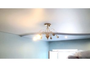 Двухуровневый матовый натяжной потолок в детскую 11,1 м2