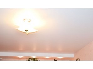 Бесшовный матовый натяжной потолок для зала 15,6 м2