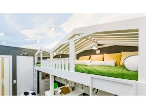 Натяжной потолок в детской 12 м2 с фотопечатью