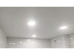 Монтаж потолка в ванной 5 м2 с использованием пленки VIPCEILING серии MONLANGE M9001 (2.60)