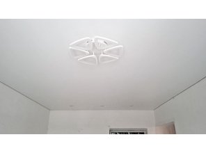 Монтаж потолка для зала 16 м2 с использованием пленки VIPCEILING серии MONLANGE M9001 (3.25)