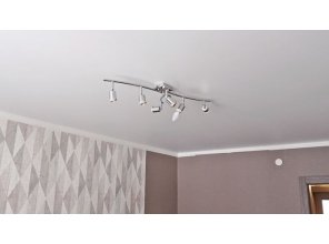 Монтаж потолка в гостиной 15 м2 с использованием пленки VIPCEILING серии MONLANGE M9001 (3.25)