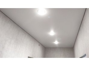 Монтаж потолка в коридоре 9 м2 с использованием пленки VIPCEILING серии MONLANGE M9001 (3.25)