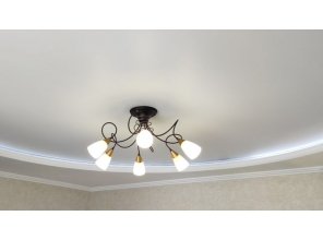 Монтаж потолка для зала 8 м2 с использованием пленки VIPCEILING серии MONLANGE M9001 (3.25)