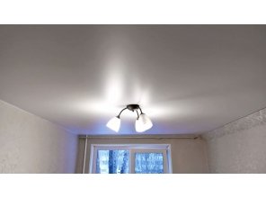 Монтаж потолка в спальне 11 м2 с использованием пленки VIPCEILING серии MONLANGE S9020 (2.60)