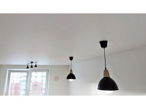 Монтаж потолка для зала 19 м2 с использованием пленки VIPCEILING серии MONLANGE M9001 (3.50)